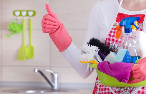 A carpet cleaning process showing restored floor freshness