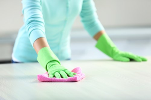 Professional carpet cleaners working on a residential carpet in Mottingham